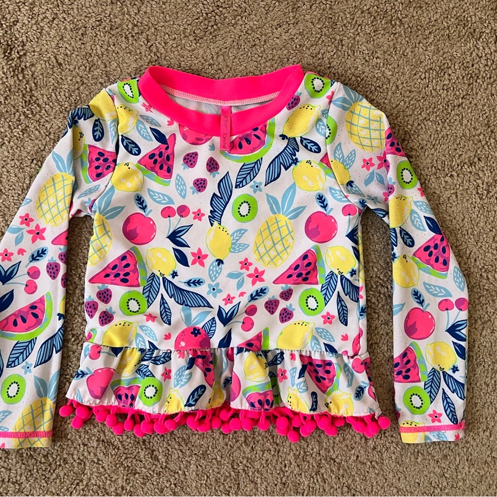 EUC Betsey Johnson 2T/3T girl's long-sleeve rashguard